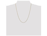 14K Yellow Gold Box Chain Necklace in 24 Inches (0.90mm)